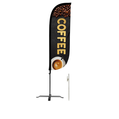 Coffee Feather Flag