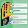 Image of 8ft New Tires Feather Flag