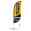 Image of 8ft AC Check Feather Flag