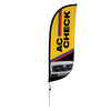 Image of 8ft AC Check Feather Flag