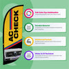 Image of 8ft AC Check Feather Flag