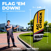 Image of 8ft AC Check Feather Flag