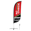 Image of 8ft AC Check Feather Flag