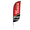 Image of 8ft AC Check Feather Flag