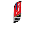 Image of 8ft AC Check Feather Flag
