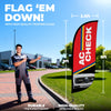 Image of 8ft AC Check Feather Flag