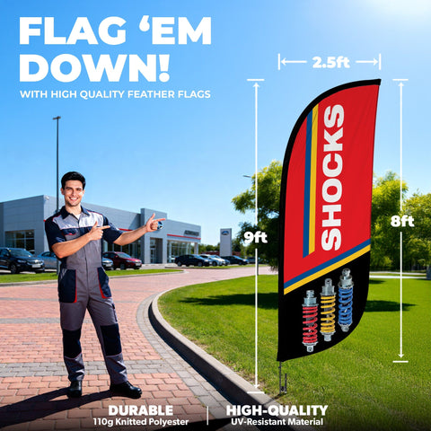 8ft Shocks Feather Flag