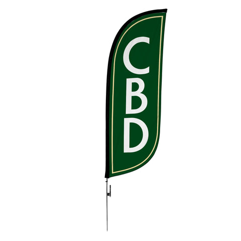 8ft CBD Feather Flag