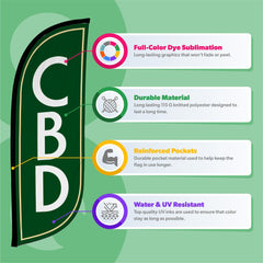 8ft CBD Feather Flag