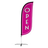 Image of 8ft Pink Open Feather Flag