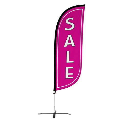 8ft Pink Sale Feather Flag
