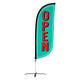 8ft Vintage Open Feather Flag