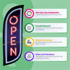 Image of 8ft Neon Open Feather Flag