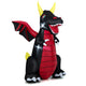 8 Feet Halloween Inflatable Fire Dragon  Decoration with LED Lights by Costway