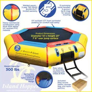 10 Foot Bounce N Splash by Island Hopper - Water Inflatable for sale