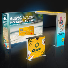 Backlit Trade Show Booth SEG Archway & Partition