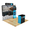 Image of Trade Show Display with Waterfall Shelving