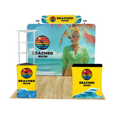 Trade Show Display with Triangle Shelving