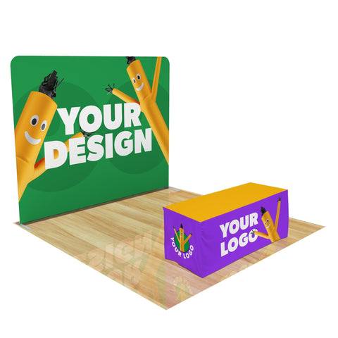 Custom 10ft Trade Show Display with Table Cover
