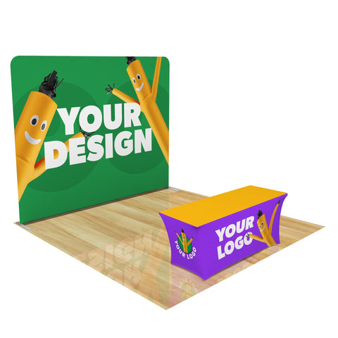 Custom 10ft Trade Show Display with Table Cover