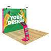 Image of Custom 10ft Straight Pop Up Trade Show Display with Media Stand