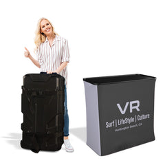 Straight Pop Up Trade Show Display with Media Stand