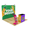 Image of Custom 10ft Trade Show Booth with Media Stand