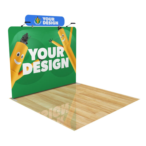 Custom 10ft Trade Show Booth with Media Stand