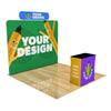 Image of Custom 10ft Trade Show Booth with Media Stand