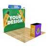 Image of Custom 10ft Trade Show Booth with Media Stand