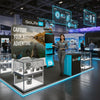 Image of Custom 10ft Trade Show Display with Waterfall Shelving