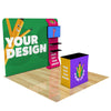 Image of Custom 10ft Trade Show Display with Waterfall Shelving