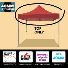 10' x 10' Oxford 40mm Speedy Tent Top - Red