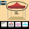 Image of 10' x 10' Oxford 40mm Speedy Tent Top - Red