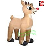 10' Gemmy Airblown Inflatable Giant Rudolph the Red Nose Reindeer