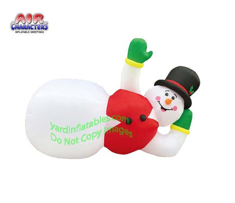 10' Air Blown Inflatable Lazy Lounging Snowman