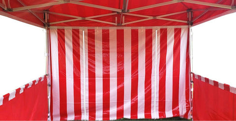 10' x 10' 50mm Speedy Pop-up Party Tent with Sidewalls, Red and White