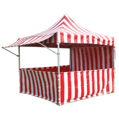 10' x 10' 50mm Speedy Pop-up Party Tent with Sidewalls, Red and White