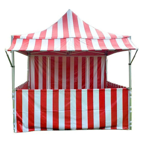 10' x 10' 50mm Speedy Pop-up Party Tent with Sidewalls, Red and White