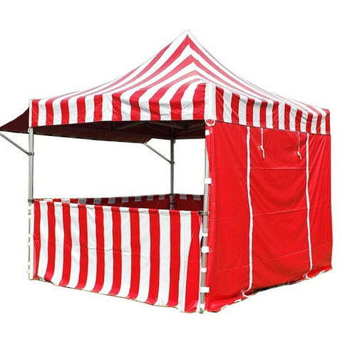 10' x 10' 50mm Speedy Pop-up Party Tent with Sidewalls, Red and White