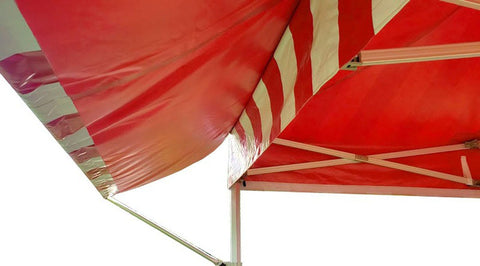 10' x 10' 50mm Speedy Pop-up Party Tent with Sidewalls, Red and White