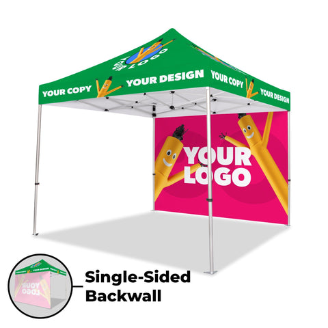 10x10 Custom Canopy Tent w/ Back Wall