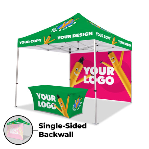 10x10 Custom Canopy Tent w/ Back Wall