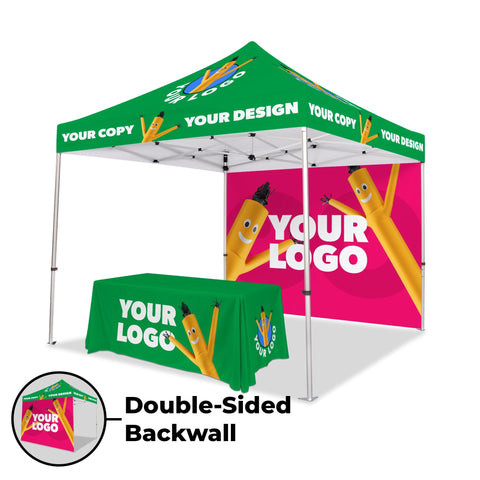 10x10 Custom Canopy Tent w/ Back Wall