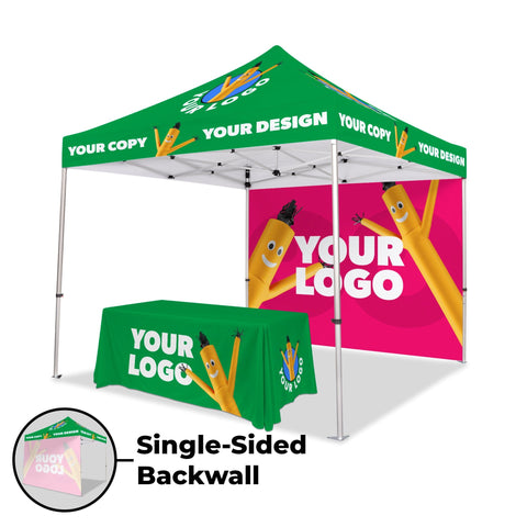 10x10 Custom Canopy Tent w/ Back Wall