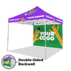 Image of 10x10 Custom Canopy Tent w/ Back Wall & Table Cover