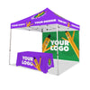 Image of 10x10 Custom Canopy Tent w/ Back Wall & Table Cover