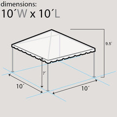 10x10 Premium West Coast Frame Party Tent - Yellow Canopy Tent for Events