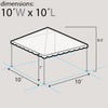 Image of 10x10 frame tent dimensions diagram – Blue Premium West Coast Tent