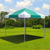 Image of 10x10 green Premium frame tent set up on grass